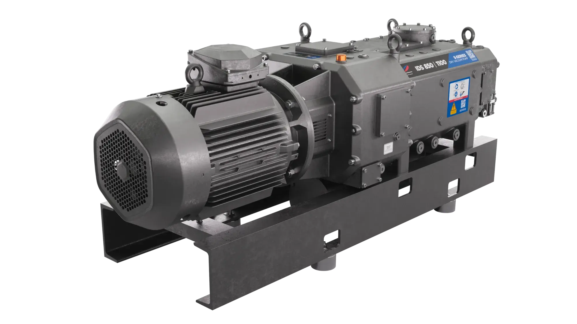 Rear and service side of Elmo Rietschle IDS dry screw vacuum pump