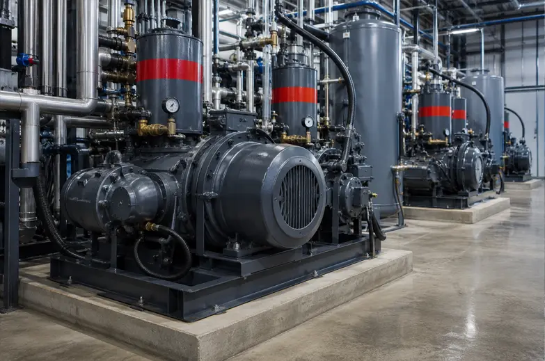 Industrial compressor equipment using Summit compressor oils and lubricants